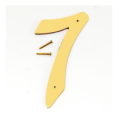 Hy-Ko 4In Decorative Brass Number 7, 10PK A20097